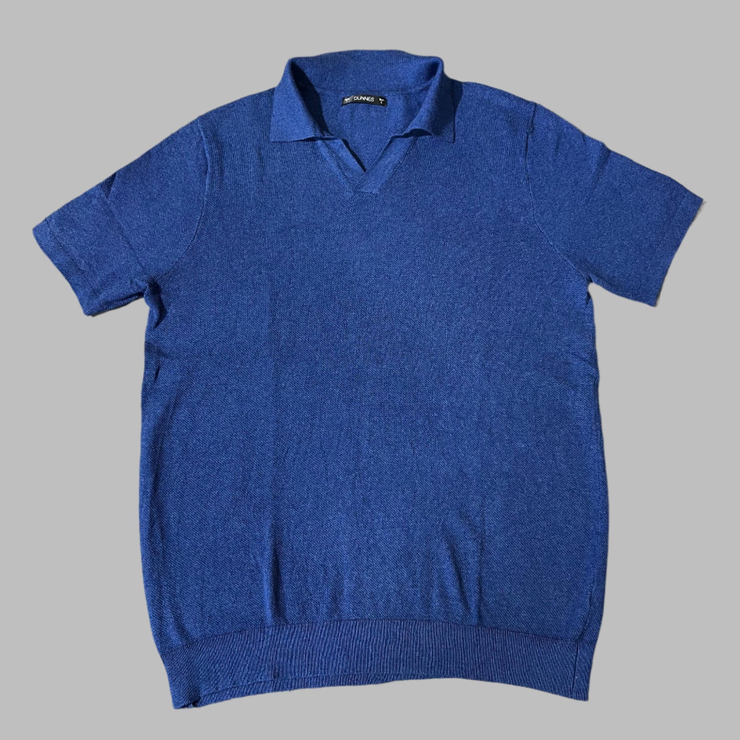 Dark Blue Soft Cotton Busan Collar Half Sleeves Polo