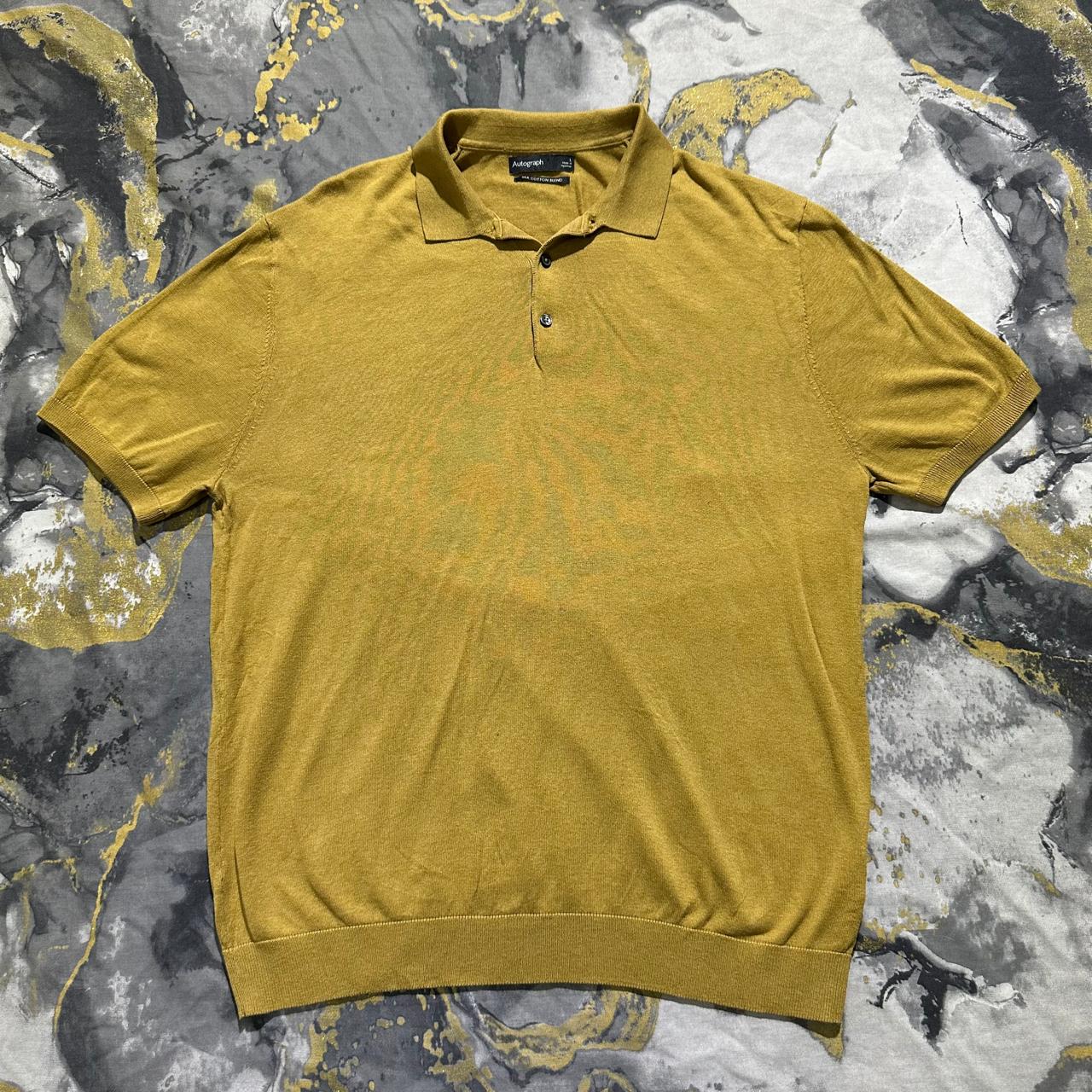 Luxury Silk Blend Mastard Yellow Knitted Polo