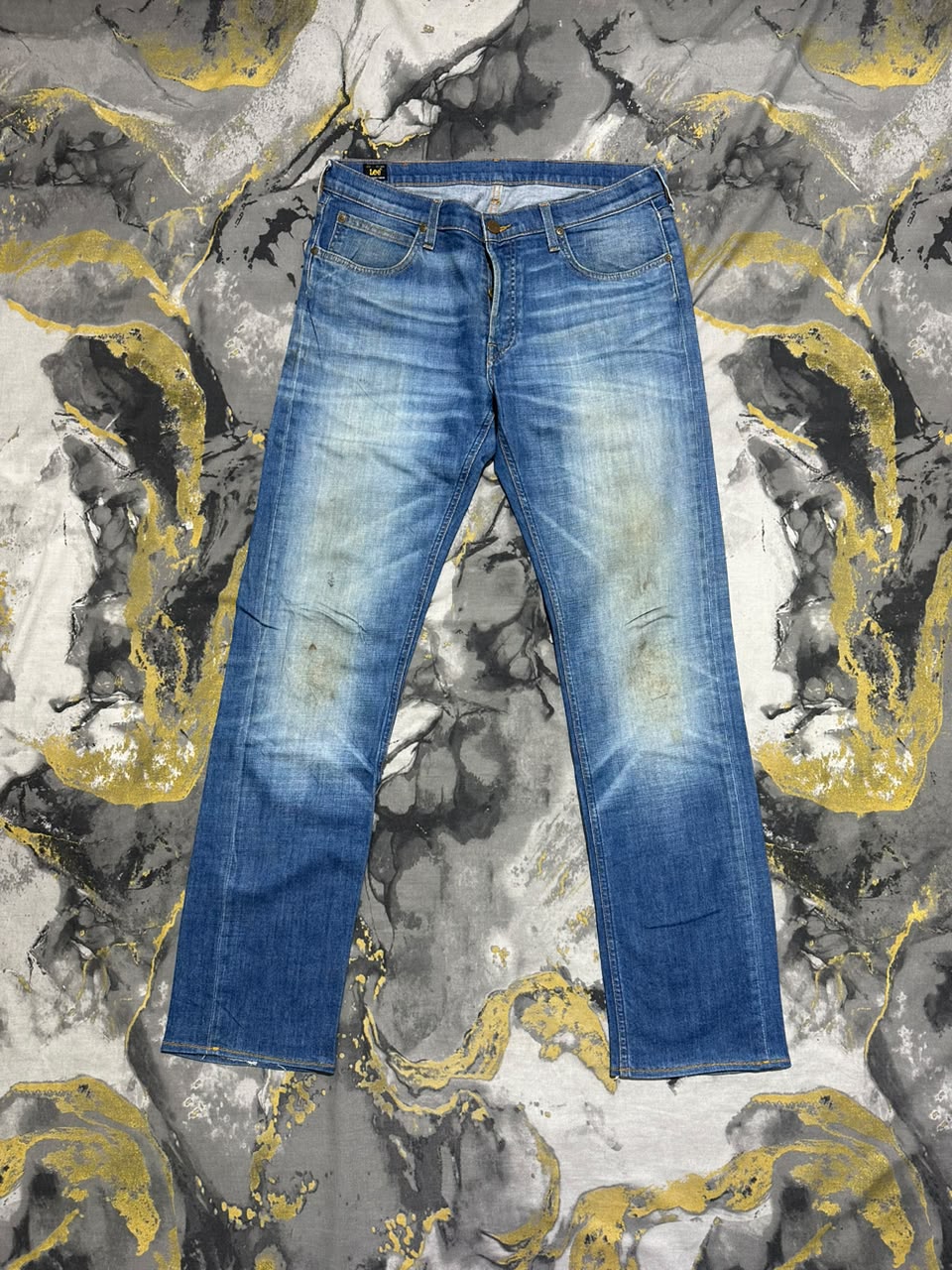 Lee Blue Washed Straight Fit Jeans
