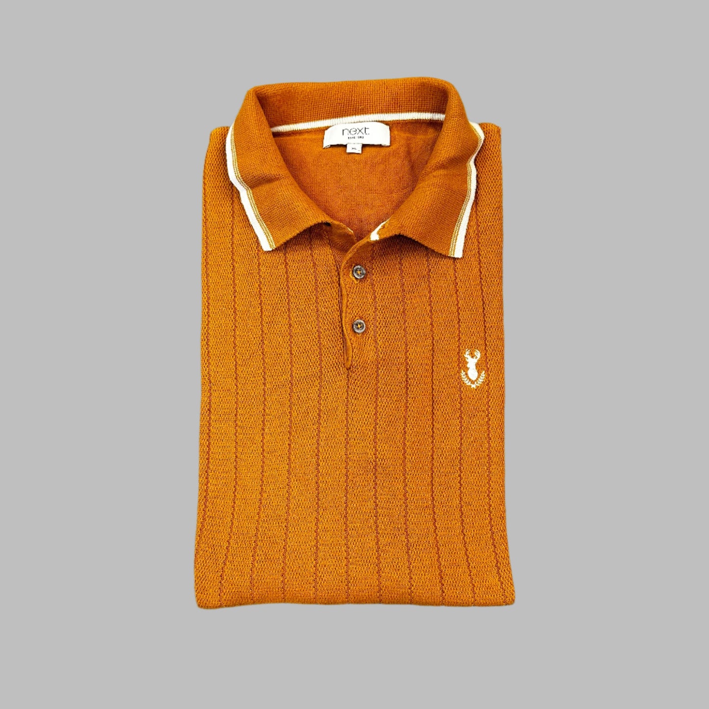 Knitted Half Sleeve Zipper Polo