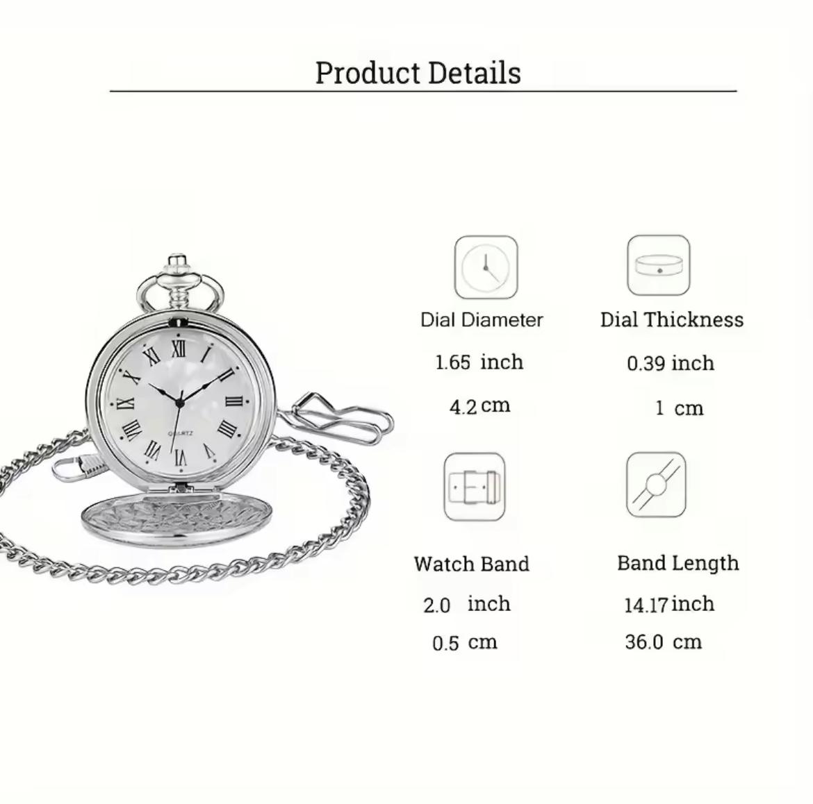 Silver Plain Pocket Watch