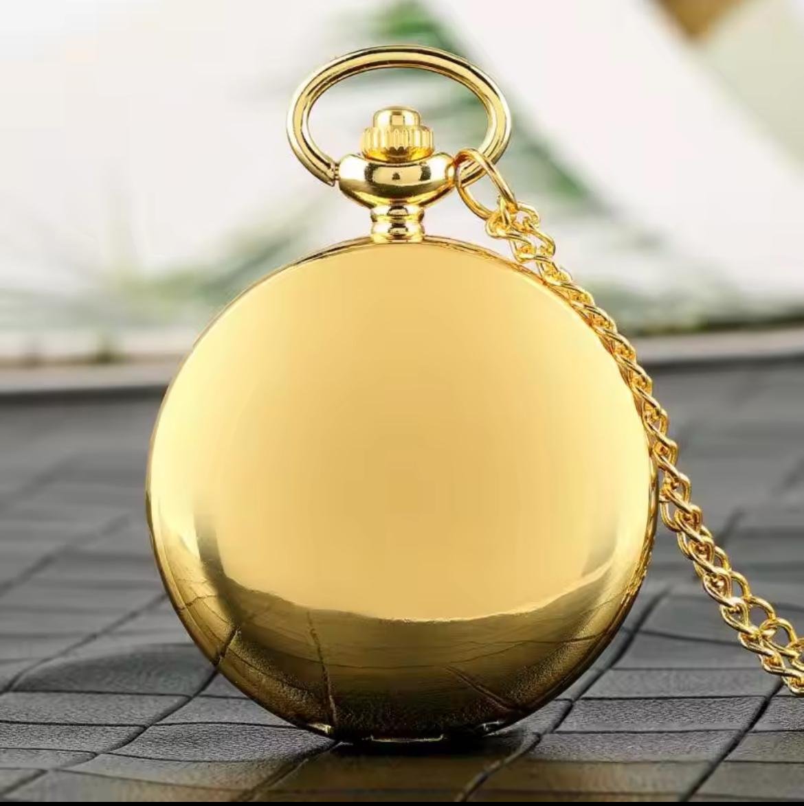 Golden Plain Pocket Watch