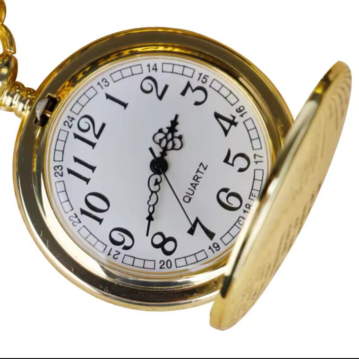 Golden Plain Pocket Watch