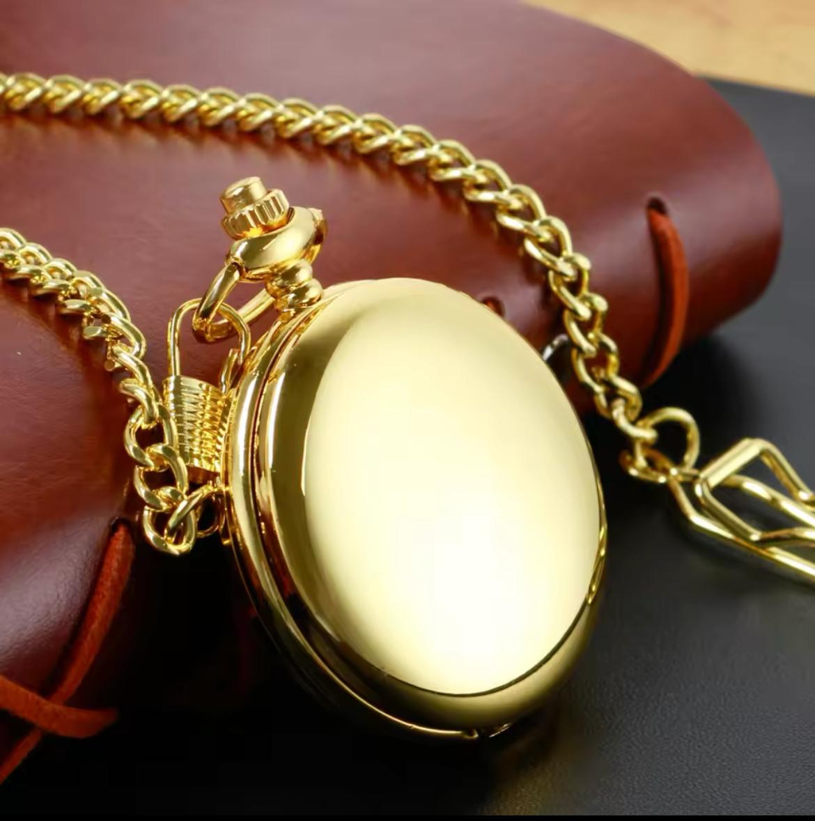 Golden Plain Pocket Watch