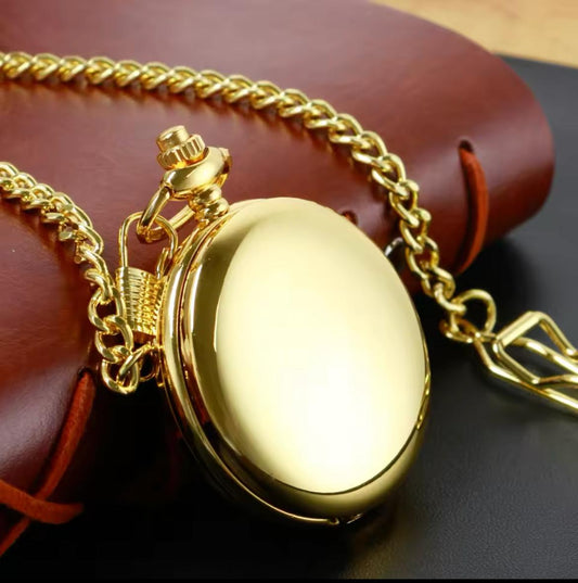 Golden Plain Pocket Watch