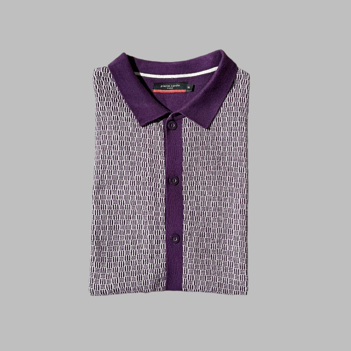 Dark Purple Buttoned Down Knitted Shirt