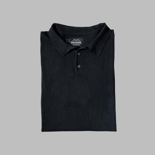 Black Light Cotton Fabric Knitted Polo