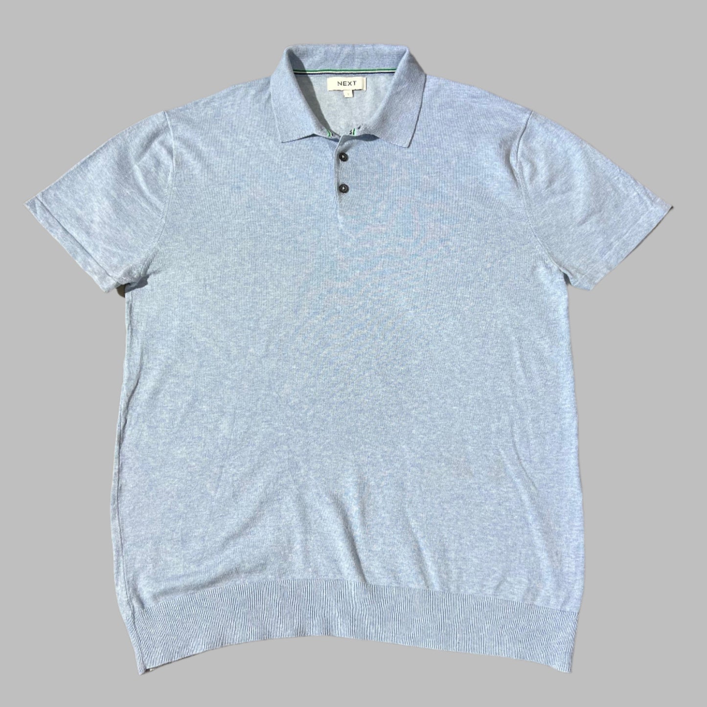Sky Blue Soft Cotton Knitted Half Sleeves Polo