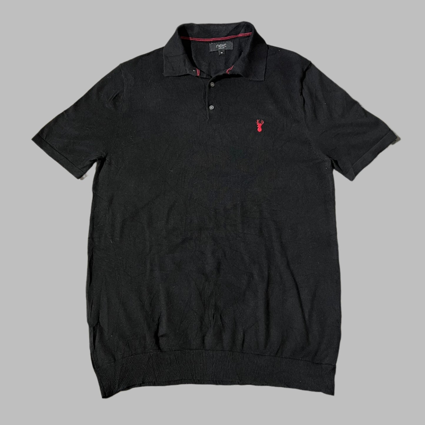 Black Soft Cotton Knitted Polo
