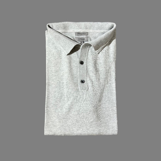 Light Gray Cotton Rich Half Sleeves Polo