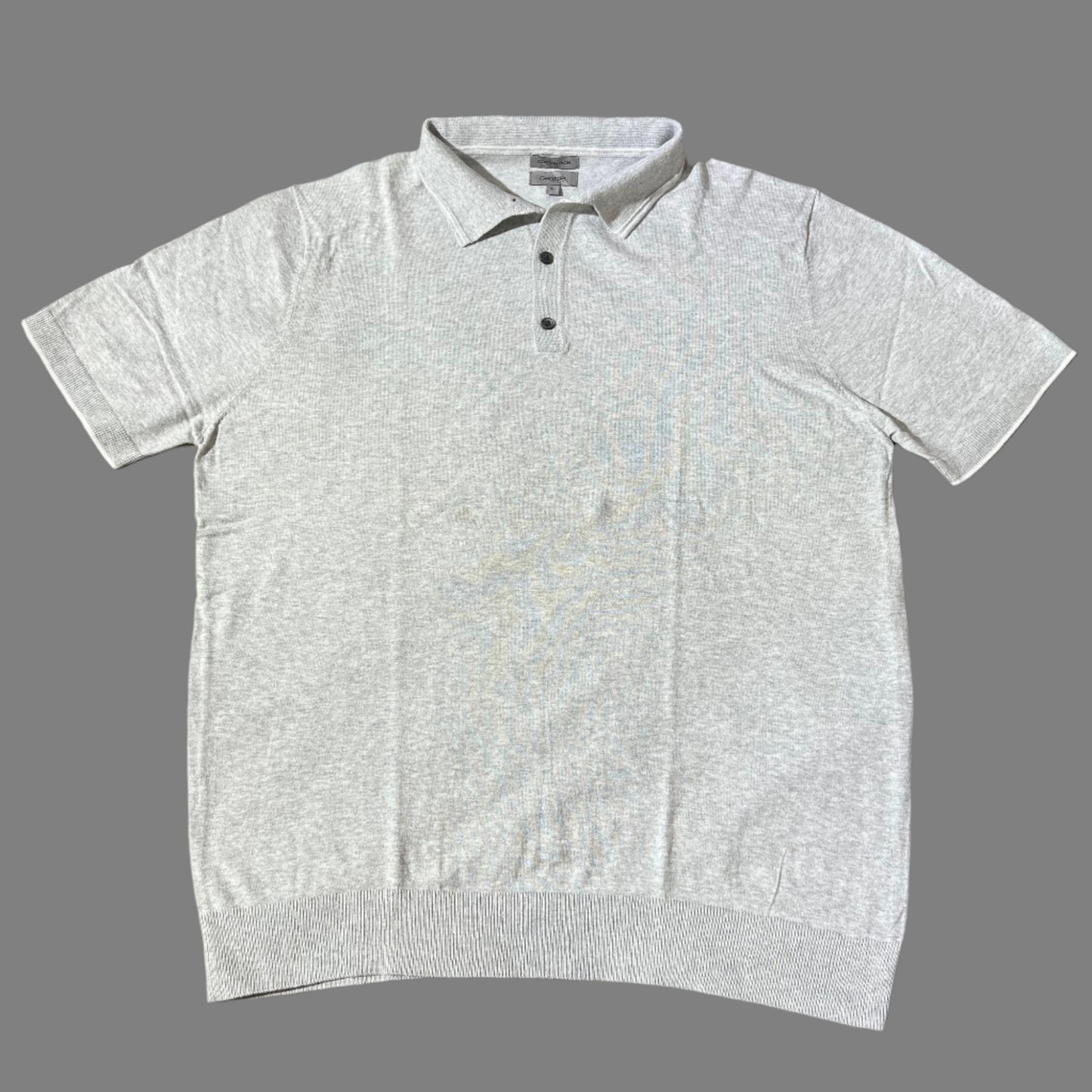 Light Gray Cotton Rich Half Sleeves Polo