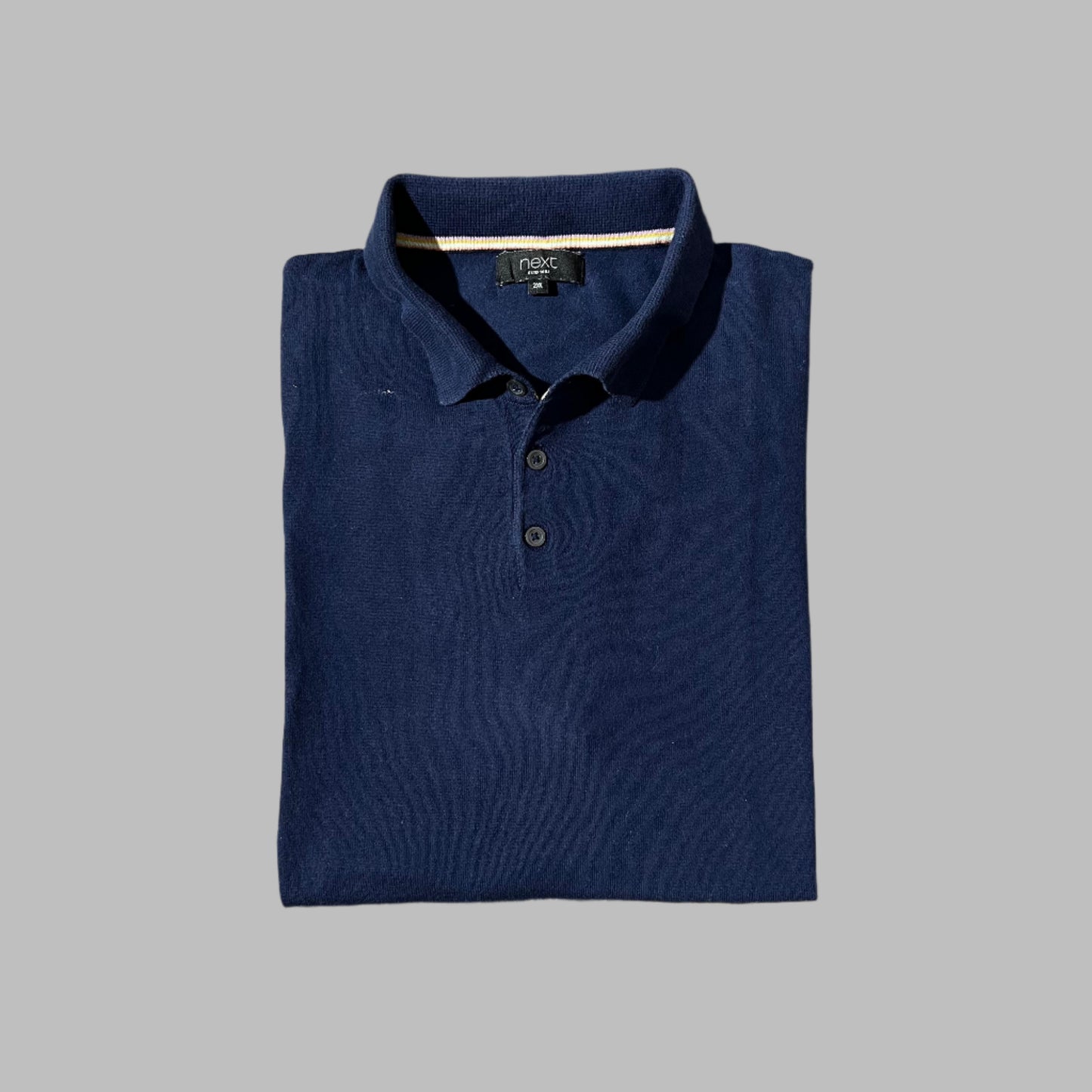 Dark Blue Cotton Half Sleeves Polo