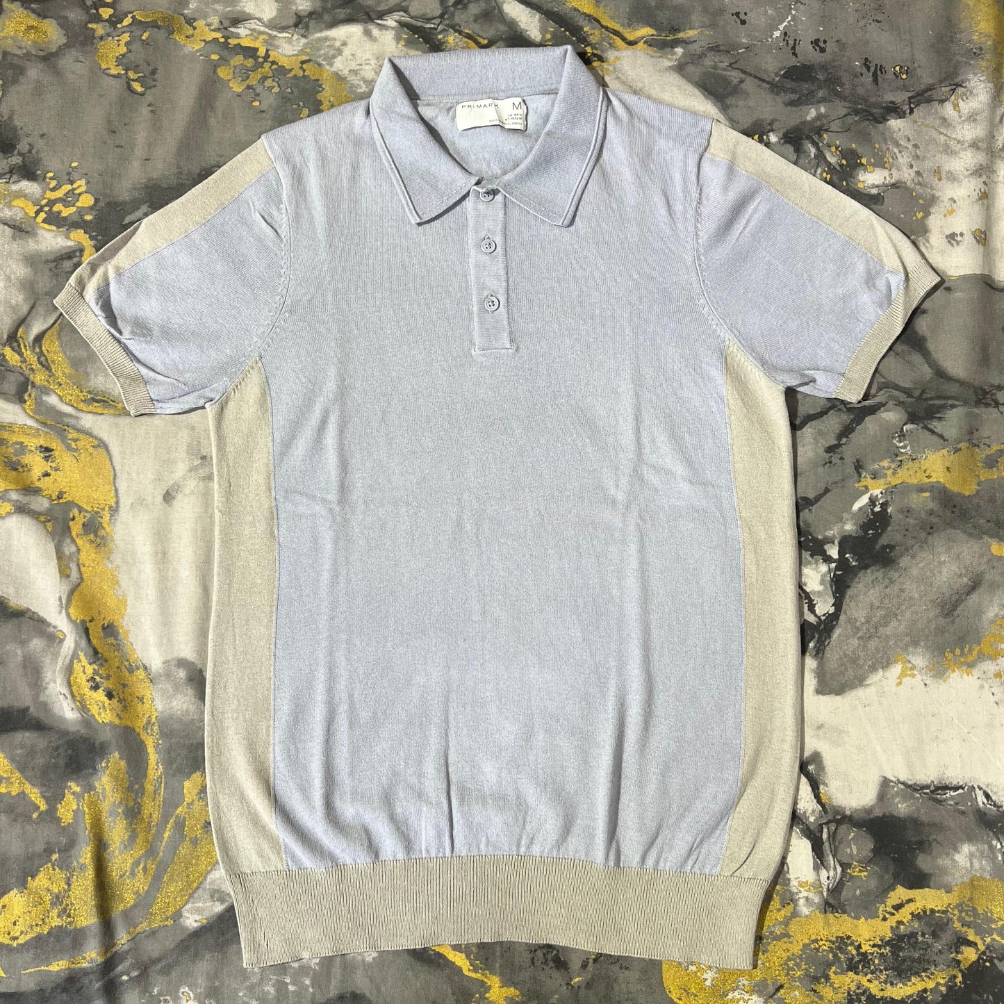 Two Toned Soft Cotton Half Sleeves Knitted Polo