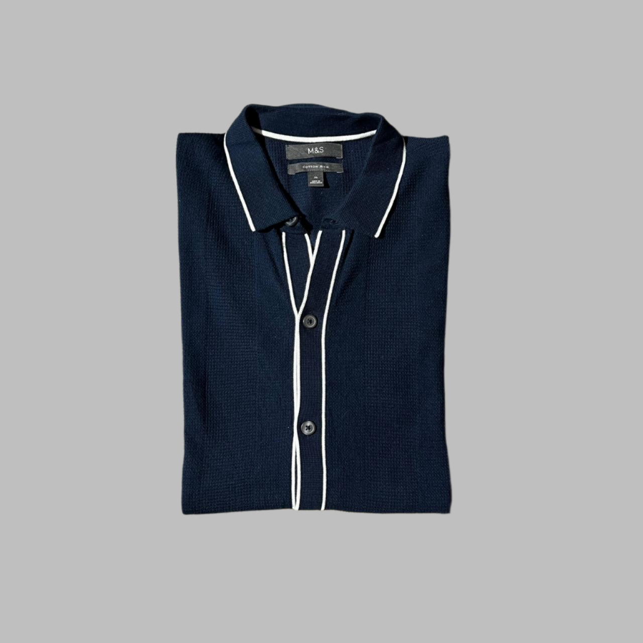 Blue Luxury Soft Cotton Half Sleeves Buttoned Down
