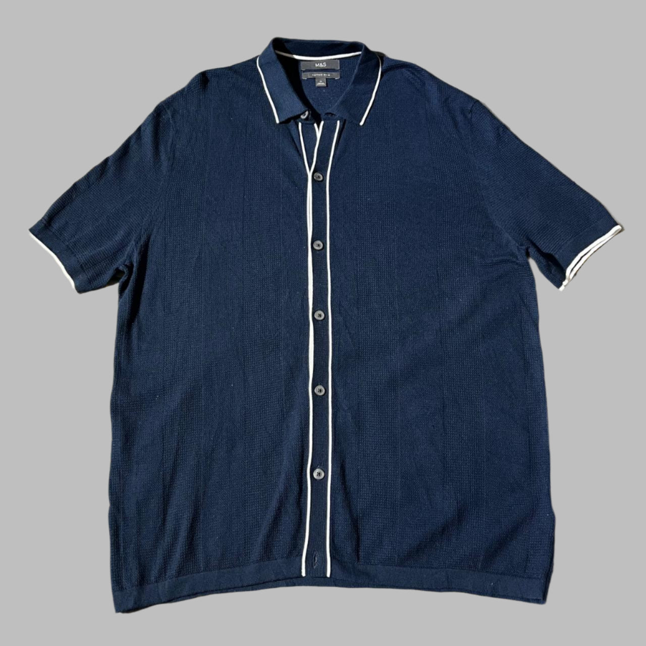 Blue Luxury Soft Cotton Half Sleeves Buttoned Down