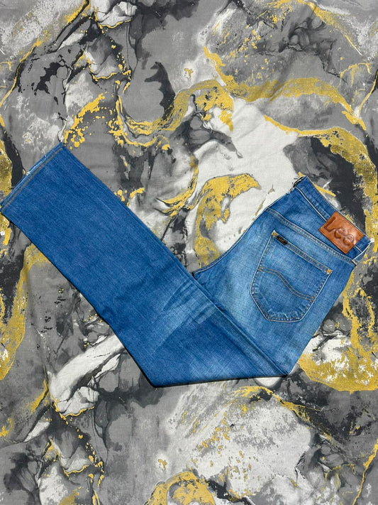 Lee Blue Washed Straight Fit Jeans