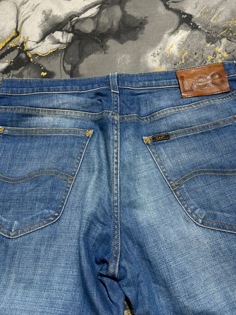 Lee Blue Washed Straight Fit Jeans