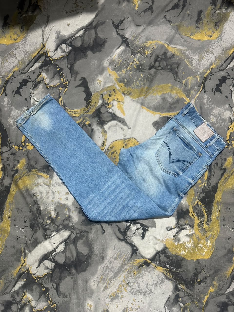 Jean Paul Blue Washed Straight Slim Fit Jeans