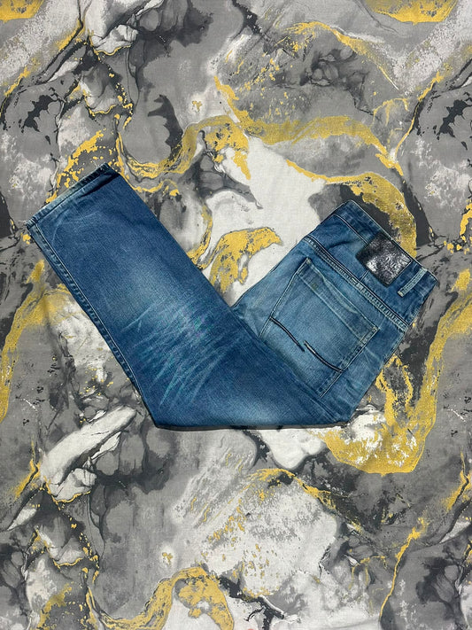 Hugo Boss Straight Classic Fit Blue Washed Jeans